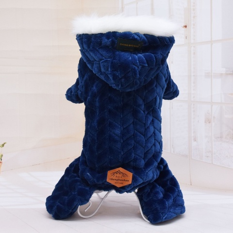 Winter Pet Dog Clothes  Thicker Polyester Cotton Coat Jumpsuit Four-legged Down Jacket For French Bulldog Puppy Chihuahua ► Photo 1/6