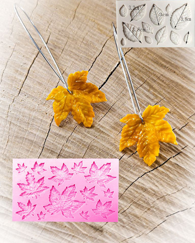 DIY Maple Leaf Silicone Cupcake Baking Mold Christmas Fondant Cake Decorating Tools Gumpaste Chocolate Candy Clay Moulds ► Photo 1/4