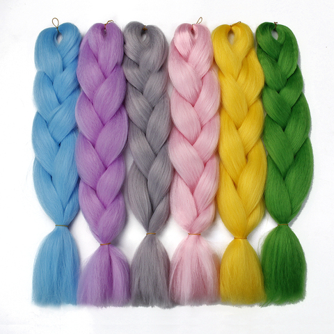 braiding hair extensions synthetic hair 100g/Pack 24 inches jumbo braid box braid hair for kanekalon ► Photo 1/6