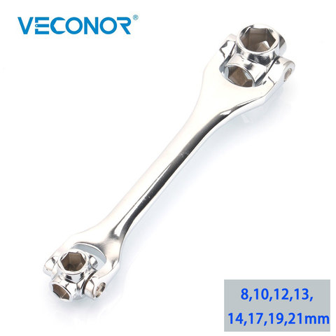 8-21mm Universal Socket Wrench Spanner Hand Tool Rotatable Head Multifunctional Full Polish Dogbone-Designed High Quality ► Photo 1/6