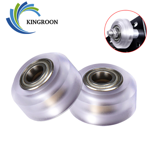 KINGROON POM Pulley v-slot linear rail ball Bearing 3D Printer Parts CNC clear Polycarbonate v wheel Openbuilds Plastic Wheel ► Photo 1/6