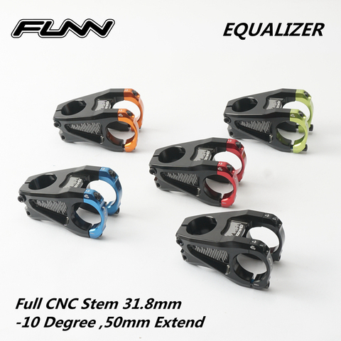 FUNN EQUALIZER  MTB Mountain Bike Full CNC ENDURO AM XC -10 Degree 31.8MM 35MM Bar Clamp 50MM EXTEND 28.6MM Steer Bicycle Stem ► Photo 1/6