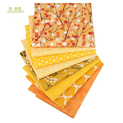 8 Pcs/Lot,Plain Cotton Fabric,Patchwork Cloth,Yellow Series Of Handmade DIY Quilting&Sewing Crafts,Cushion,Bag Textile Material ► Photo 1/6