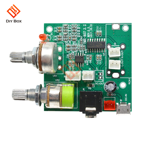 DC 5V 20W 2.1 Dual Channel Class D Audio Amplifier board module 3D Surround Stereo Digital Power Amplifier Board AMP For Arduino ► Photo 1/6