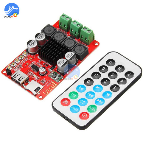 TPA3116 50W+50W Bluetooth Amplifier Board Digital Audio Receiver TF Card U Disk Player Subwoofer With Remote for Speaker DIY ► Photo 1/6