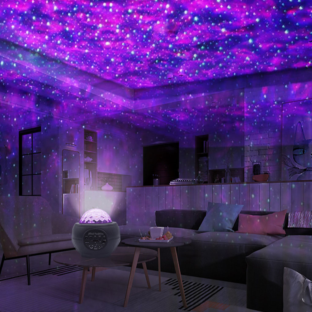 LED Galaxy Starry Sky Projector Night Light Ocean Wave Star Moon Room Decor Lamp 