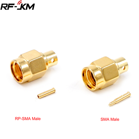 10pcs SMA RF Connector RP-SMA Male Jack Plug Center Solder Semi-Rigid For RG402 ► Photo 1/6