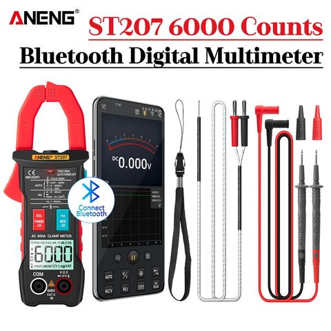 ANENG ST207 Digital Newly Upgraded Bluetooth Clamp Meter 6000 Count DC/AC True RMS Multimeter Hz Capacitance Ohm  Voltage Tester ► Photo 1/6