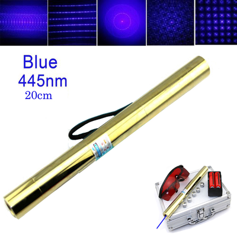 High power Blue Laser Pointer all copper Most Powerful lazer sight  450nm1000m Focusable burn match candle lit cigarette ► Photo 1/6