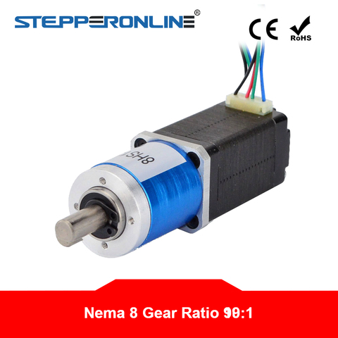 Nema 8 Gear Stepper Motor Bipolar 4-lead L=38mm w/ Gear Ratio 19:1 Planetary Gearbox 0.6A for 3D Printer ► Photo 1/1