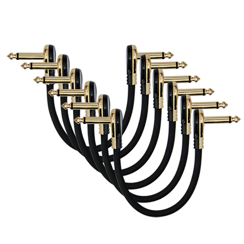 6PCS Guitar Patch Cables Right Angle 15/30CM 1/4 Instrument Cables for Guitar Effect Pedals ► Photo 1/6