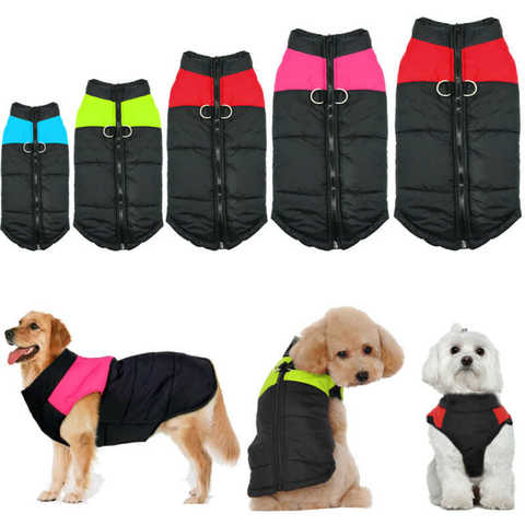 Winter Big Coats Pet Dogs 10 Clothes Vest Small Dog Jacket Large Waterproof Size ► Photo 1/5