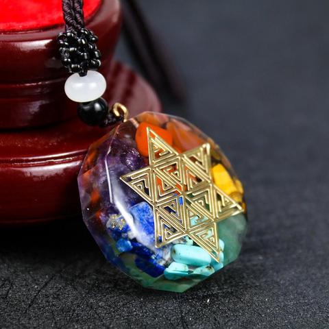 Metatron Cube Orgonite Necklace Sacred Geometry Resin Pendant Flower of Life Cosmic Energy Center Sign Pendant Necklace Magic ► Photo 1/6