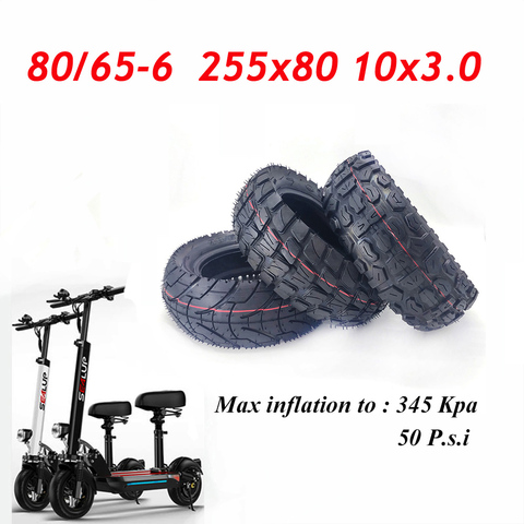 10x3.0 Tubeless Tyre 80/65-6 and  255x80 Inner Outer Tyre Off-road Tire for Electric Scooter Speedual Grace  Zero 10X Kugoo M4 ► Photo 1/6