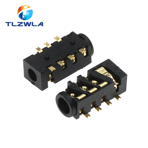 10Pcs Pj-393 Gold-Plated 383 Eight-Foot 7 Foot ,Section4 Smd 7Pin 3.5Mm Headphone Jack Audio Jack ► Photo 1/6