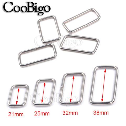 10pcs Metal Adjustable Rectangle Belt Ribbon Buckle Slider Belt Loop O D Ring for Backpack Strap Bag Pets Collar DIY Accessories ► Photo 1/6
