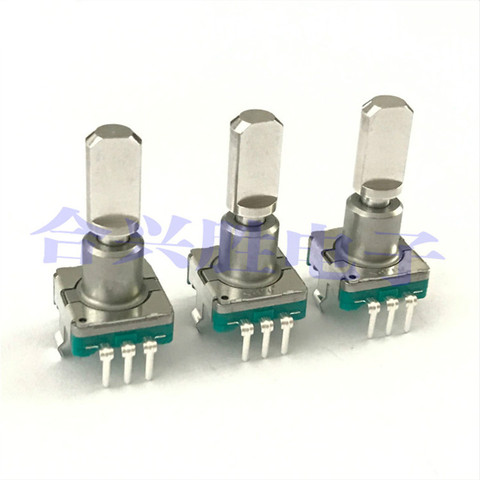 Rotary encoder with pressure switch EC11E09244AQ car navigation volume potentiometer 18 positioning 8 pulse shaft length 20MM ► Photo 1/4
