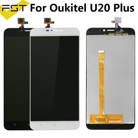 Black/White 5.5''For Oukitel U20 Plus LCD Display+Touch Screen Digitizer Assembly Repair Parts+Tools +Adhesive For U20 Plus LCD ► Photo 1/5