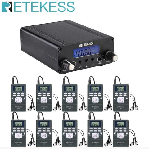 Retekess TR508 Wireless FM Broadcast Transmitter Radio Station+10pcs PR13 Radio for Drive-in Church Meeting Translation ► Photo 1/6