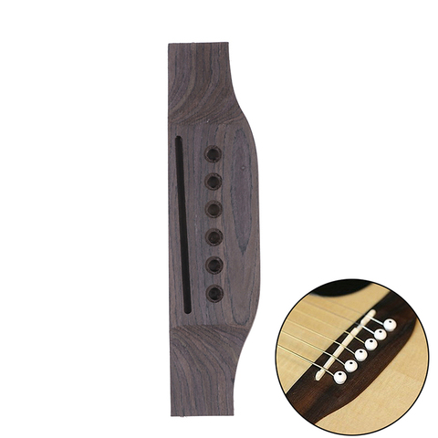 New 1Pc Guitar Parts Saddle Thru Guitar Bridge For Acoustic Guitar Rosewood Guitar Accs ► Photo 1/6