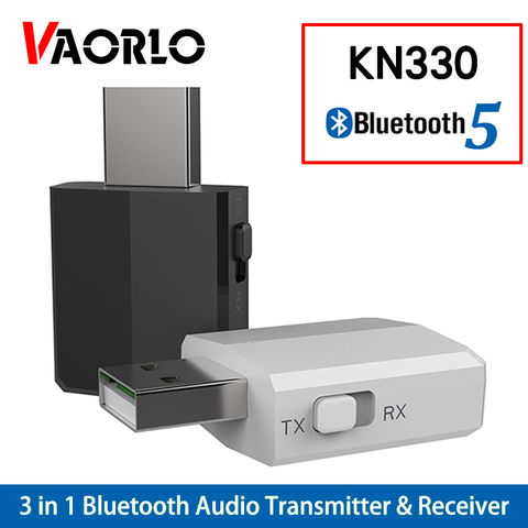 KN330 USB Bluetooth 5.0 Transmitter Receiver BT 3.5 mm AUX Jack 3 IN 1 Stereo Audio Music Wireless Bluetooth Adapter For TV Car ► Photo 1/6