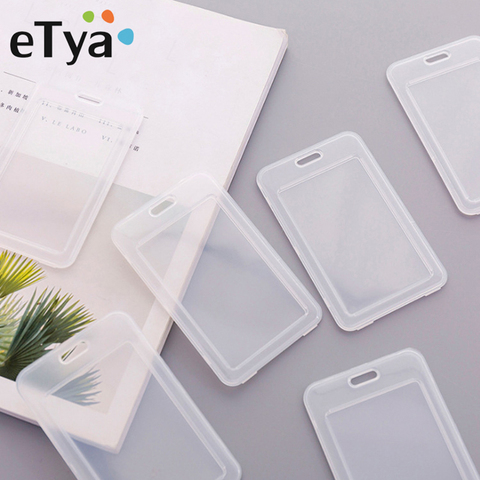 eTya Student Bus Card Case Bag Fashion Men Women Bank Credit Card Protective Cover PVC Transparent ID Card Holder Protector ► Photo 1/4