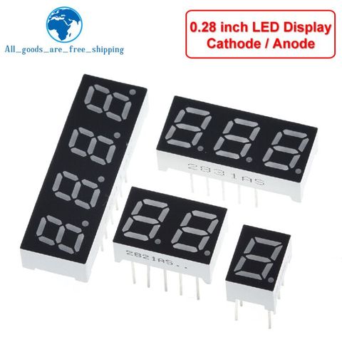 0.28 Inch Digital Tube LED Display 1Bit 2Bit 3Bit 4Bit Display Common Anode / Cathode 0.28