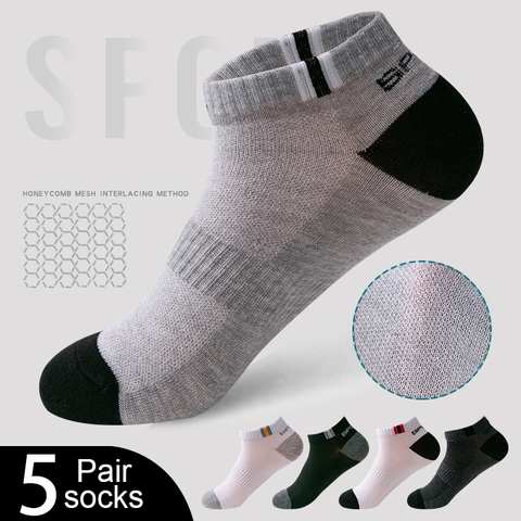 5 Pairs/lot Spring Autumn Men's Long Tube Cotton Socks Men Sweat-absorbent Casual Deodorant Sports Socks Meias Wholesale ► Photo 1/6