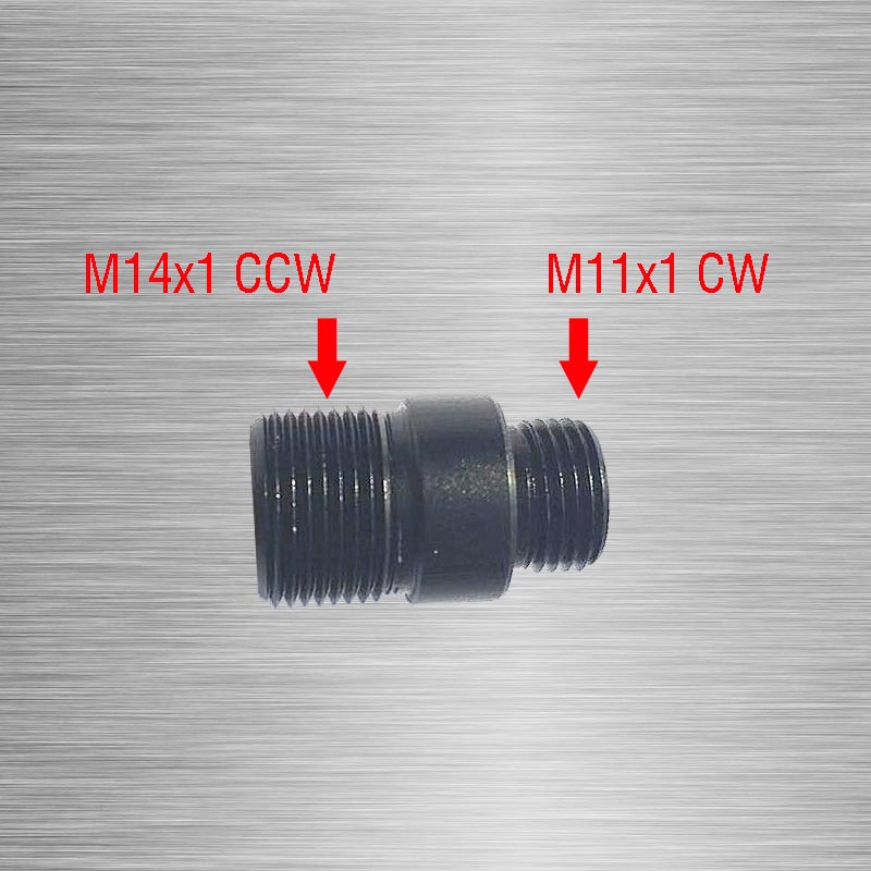 Airsoft CNC Machined 11mm to 14mm CCW Thread Adapter For WE Pistols 