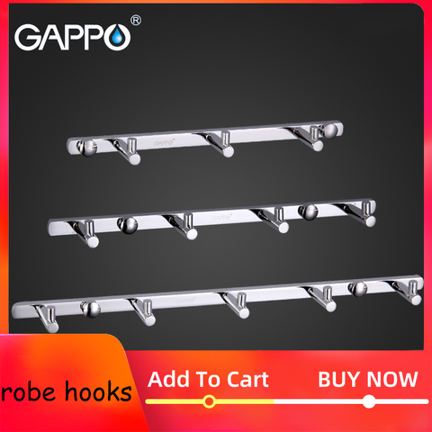 GAPPO 1 set clothes hook Bathroom accessories Wall mount zircalloy Towel Holder hook restroom Tower Hooks G202-3 G202-4 G202-5 ► Photo 1/6