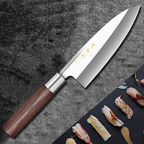 Japanese Deba Fish head knife Salmon knife Sashimi Sushi Cooking Filleting Knives Sushi Cleaver Salmon Sllicing Petty Peeling ► Photo 1/6