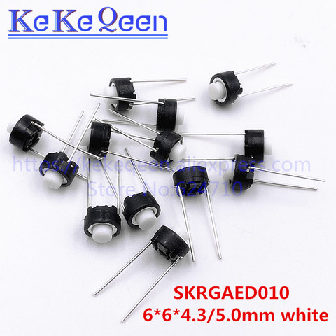 10pcs SKRGAED010 Tact Switch 6*6*4.3/6*6*5  Touch switch button 6*6*4.3mm/6*6*5mm DIP Tactile Tact Push Button Micro Switch ► Photo 1/6