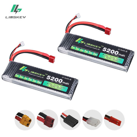 2pcs Limskey Power 7.4V 5200mAh Lipo Battery 30C 2S Battery 2S LiPo 7.4 V  5200 mAh 30C 2S 1P Lithium-Polymer Batterie For RC car - Price history &  Review