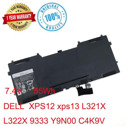 Hot Sell C4K9V 7.4V 55Wh PKH18 489XN 3H76R New Original Laptop Battery for DELL XPS 13 9333 L322X 13-L321X L221x 9Q33 12D-1708 ► Photo 1/6