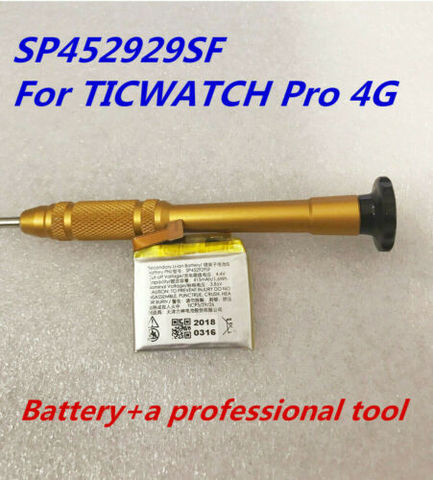 original Battery for TicWatch Pro 4G Watch Smartwatch Li-Po Polymer Rechargeable Accumulator Replacement ► Photo 1/2