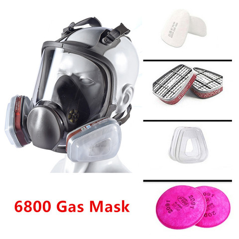 6800 Type Industrial Painting Spraying Respirator Safety Work Filter Dust Proof Full Face Gas Mask Formaldehyde protection ► Photo 1/6
