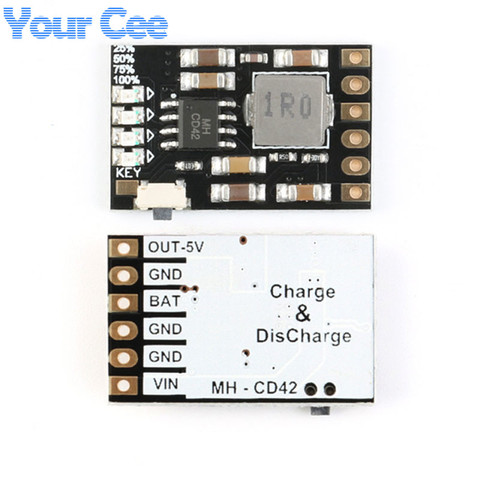 CD42 DC 5V 2.1A Mobile Power Diy Board 4.2V Charge Discharge(Boost) Battery Protection Indicator Module 3.7V Lithium 18650 ► Photo 1/6