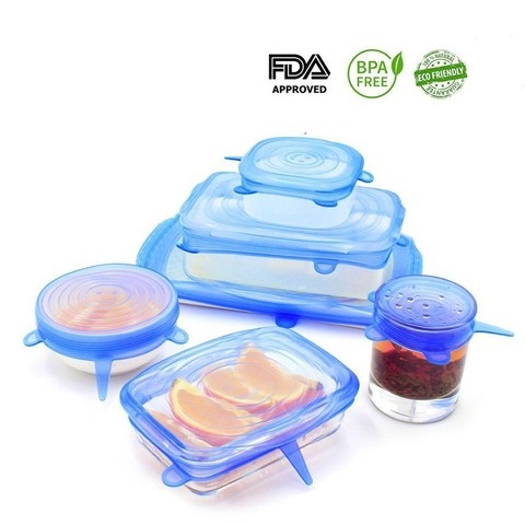 6 Pcs/Set Silicone Stretch Lid,Reusable Cover for Cookware Bowl Food Cap ,For kitchen accessories ► Photo 1/6