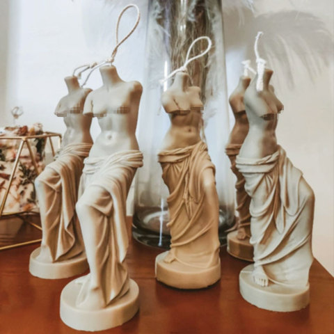 Candle Mold David Sculpture Large Size Broken Arm Venus Goddess Perfume Candle Silicone Mould ► Photo 1/6