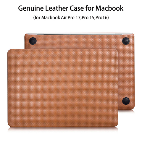 Genuine Leather Laptop Case for Macbook Air Pro 13 A2337 A2338 M1 Chip 2022 A2179 A2289 Touch Bar Cover for Macbook Pro 16 A2141 ► Photo 1/6