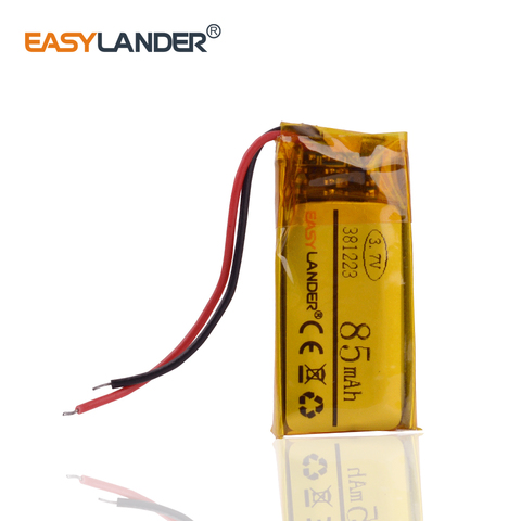 381223 3.7V lithium polymer battery 381224 85mah MP3 MP4 MP5 Bluetooth headset ► Photo 1/6