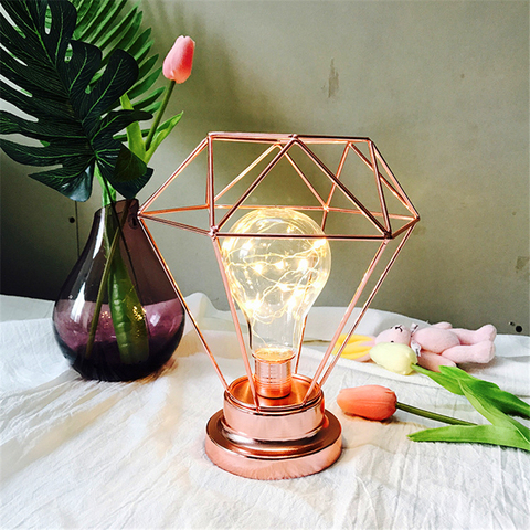 Vintage LOFT Color Iron Led Table Lamps Bedroom Desk Lamp Edison Bulb USB Table Light Bedside Battery Reading Office Desk Lights ► Photo 1/5