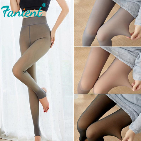 Women Flawless Legs Fake Translucent Warm Pantyhose Tights Stockings