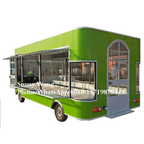 mobile food van with snack machines vegetable selling cart fruit service truck ► Photo 1/6