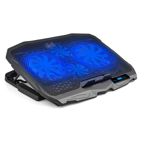 New Touch LCD display Gaming Laptop cooler 2 USB Ports and 4 cooling Fans laptop cooling Air pad Notebook Stand for 12-15.6 inch ► Photo 1/6