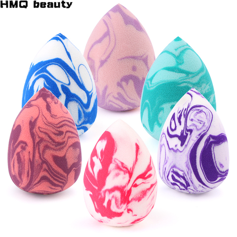 Makeup Sponge Marbling Water-drop Shape Foundation Concealer Sponge Mix Powder Cosmetic Puff Make Up Blender ► Photo 1/6