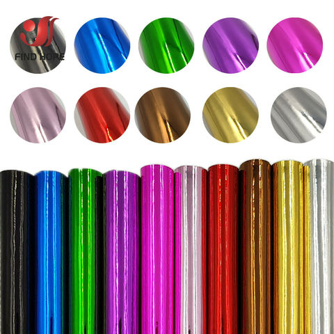 A5 Mirror Shiny Glossy Faux  PU Leather Fabric Sheets Mirror Electroplate Laser Fabric DIY Bag Sewing Craft Earring Material ► Photo 1/6