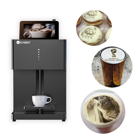 EVEBOT 3Dprinter coffee printer latte latte maker biscuit edible ink chocolate biscuit bread printer complimentary ink cartridge ► Photo 1/6