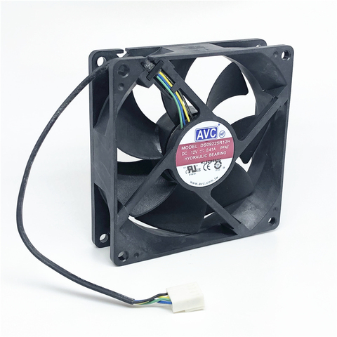 Original AVC 12V 0.41A 9025 92MM 90MM 90*90*25mm 92*92*25mm Cooing fan For CPU Cooling fan DS09225R12H with PWM 4pin ► Photo 1/6