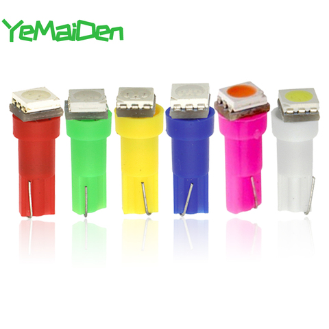 10 pieces Car Instrument Lights T5 LED Bulb 5050 SMD Dashboard warning Indicator Light 12V 6000K LED T5 Red White Yellow Blue ► Photo 1/6